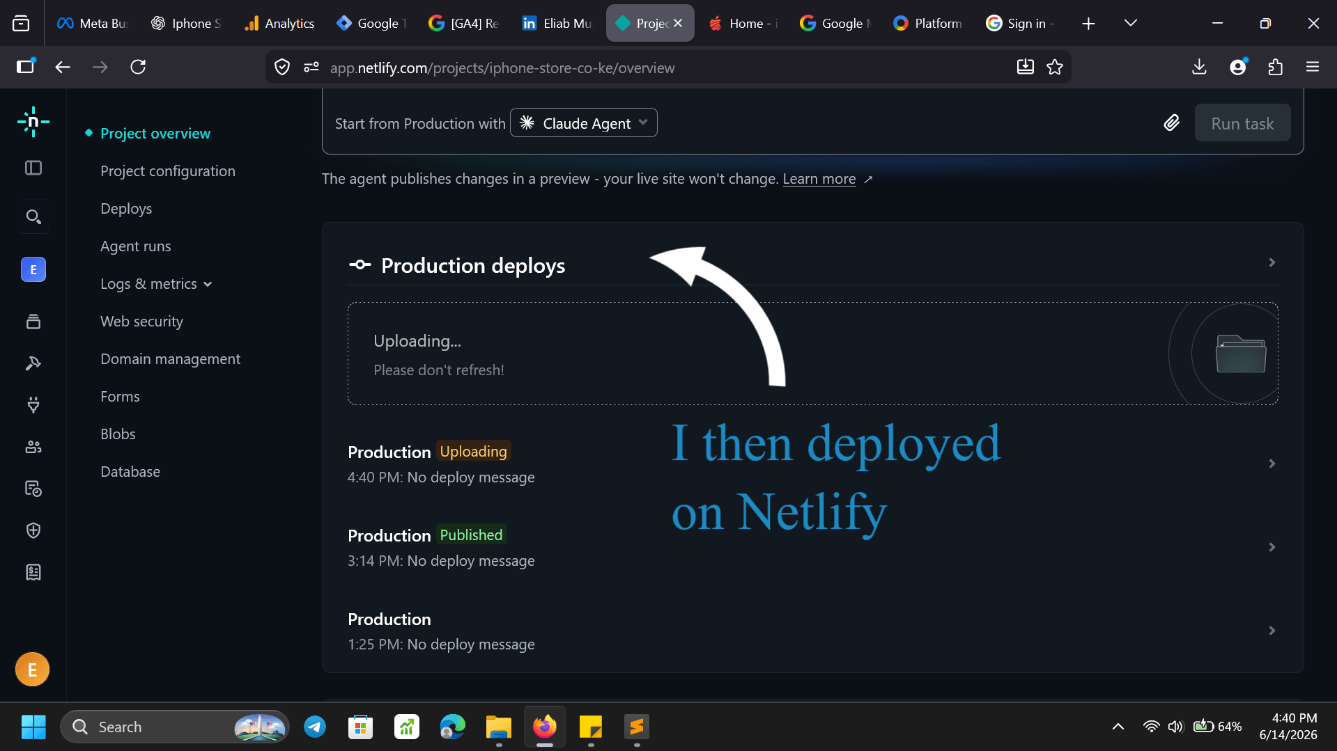 GTM container — tags overview