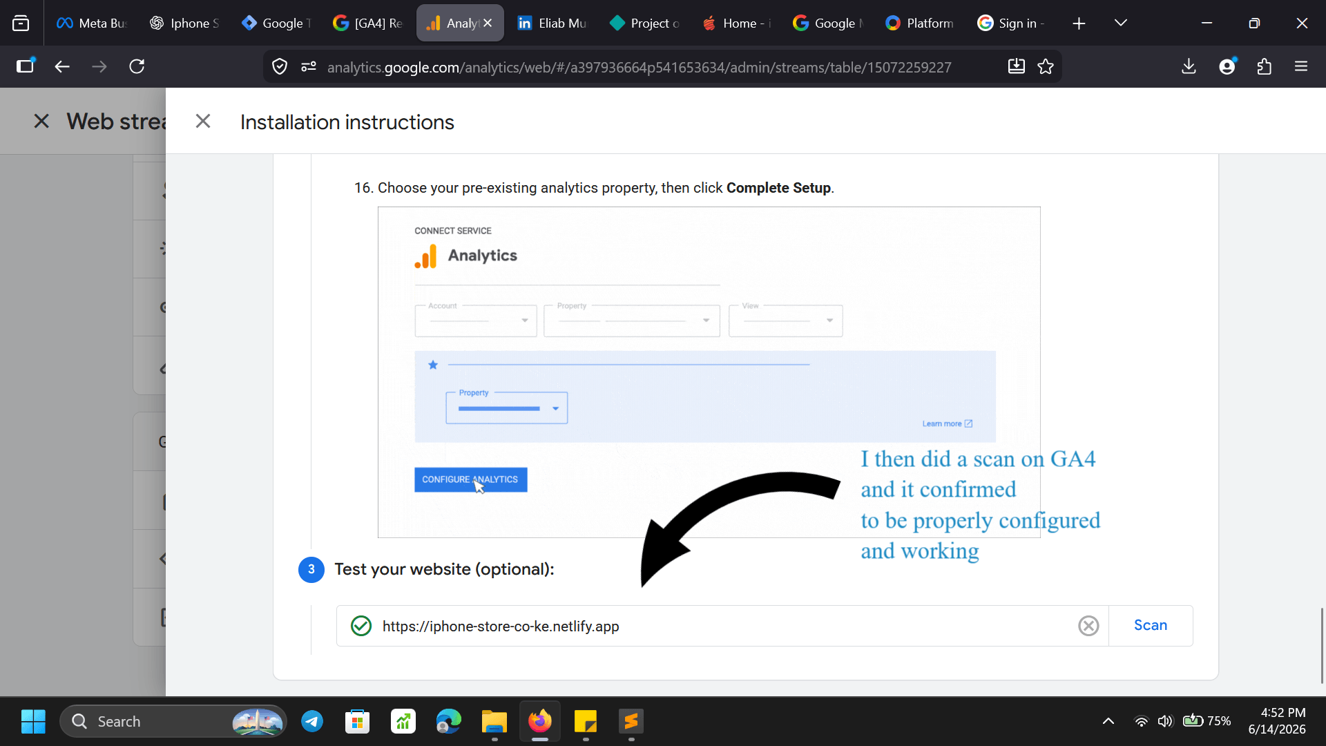 GTM container — tags overview